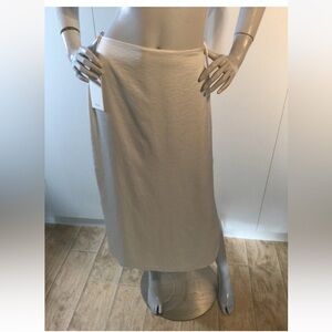 Wilfred Aritzia Elixir Light Birch Midi Slip Side Skirt Size 8